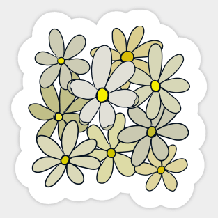 White flowers Sticker